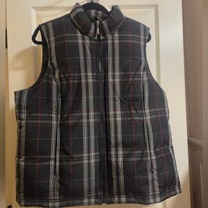 Charter Club Woman Black Plaid Vest